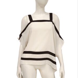 INC White Cold Shoulder Top size XS